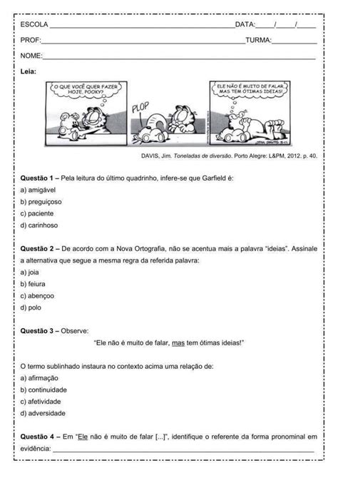 Atividades Sobre Verbos De LigaÇÃo Para O 7º Ano