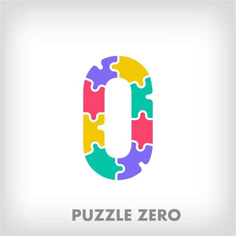 Premium Vector Creative Puzzle Number 0 Logo Unique Color Transitions Education And Reading