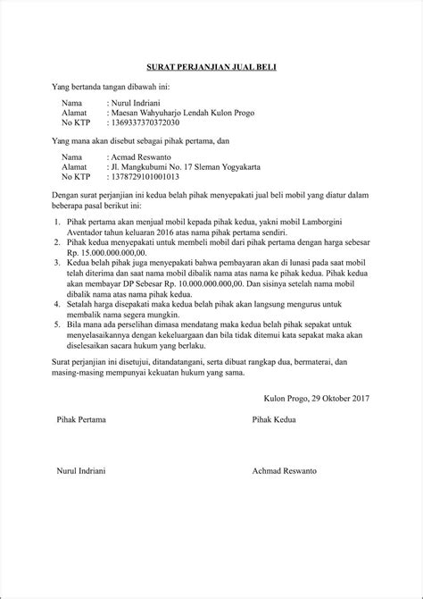 Contoh Surat Perjanjian Sama Bos Surat Permohonan Desain Contoh