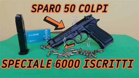 SPARO 50 COLPI CON LA PISTOLA A SALVE BRUNI BERETTA 92 SPECIALE 6000