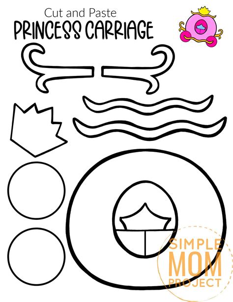 Free Printable Princess Carriage Craft Template Cinderella Crafts