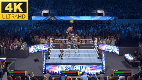 WWE 2K23 TRIPLE THREAT LADDER MATCH WRESTLEMANIA THE ROCK