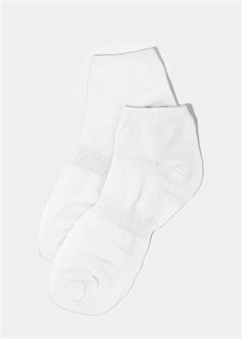 Basic Ankle White Socks – Shop Miss A