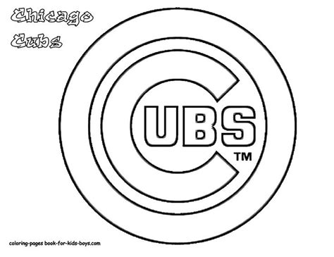 Chicago Cubs Coloring Pages Sketch Coloring Page