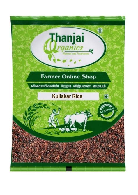 Thanjai Organics Kullakar Hand Pounded Rice Kg Traditional Red Rice