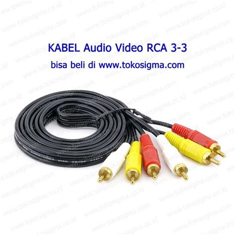 Jual KABEL 1 4 Meter AV RCA COMPOSITE 3 3 Di Lapak Toko Optima Kirana