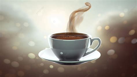 Coffee Drink Cup Floating Background Float Smoke Coffee Background