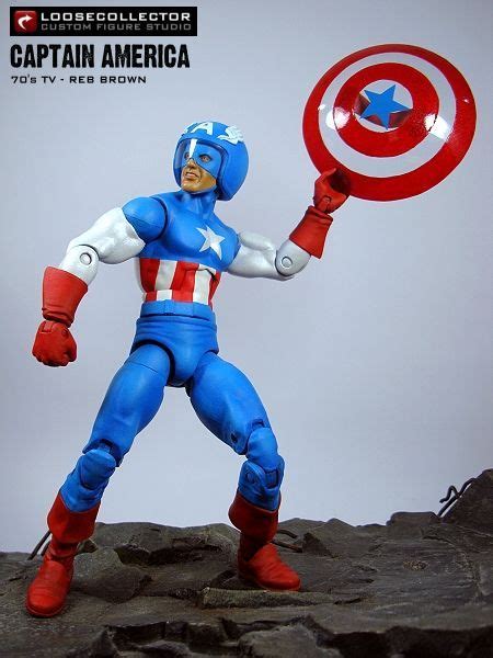 Captain America 70s Tv Film Reb Brown Marvel Legends Custom Action Figure Captain