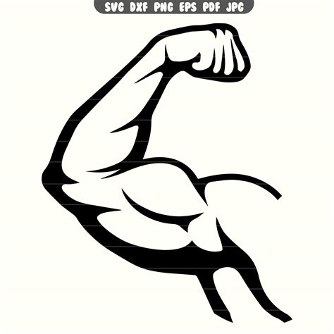 Muscle Arm Svg Muscle Arm Dxf Muscle Arm Png Muscle Arm Clipart