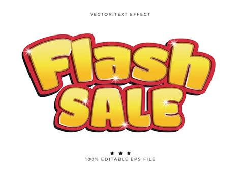 Premium Vector Flash Sale Editable Text Effect