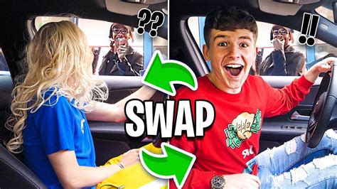 SWAPPING At The DRIVE THRU Challenge PRANK YouTube