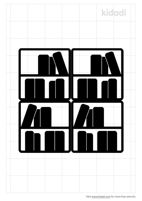 Free Library Books Stencil Stencil Printables Kidadl