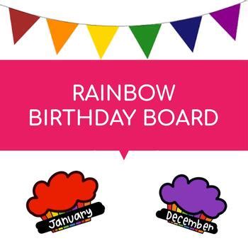 Rainbow Birthday Cupcakes by OnCloudLine | Teachers Pay Teachers