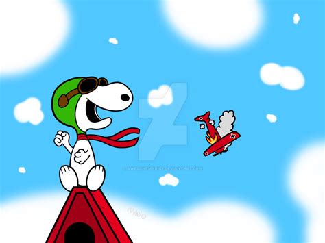 Snoopy vs Red Baron by awesomemario1 on DeviantArt