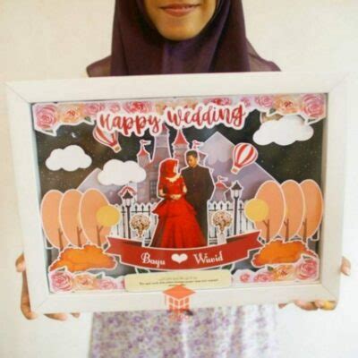 Jual Kado Scrapframe Happy Wedding