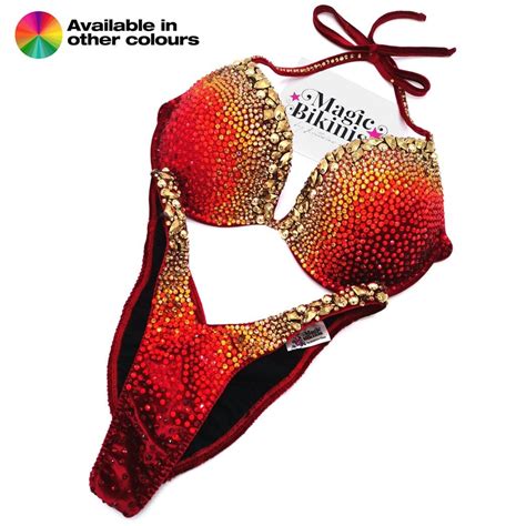 IFBB Elite Pro PCA Statement Border Quick Ship Competition Bikini Magic Bikinis Custom