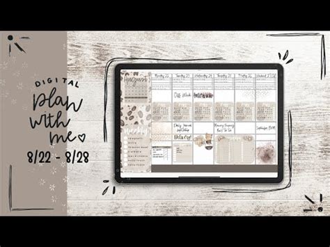 Digital Plan With Me August 2022 Coffee Theme Weekly PWM Using