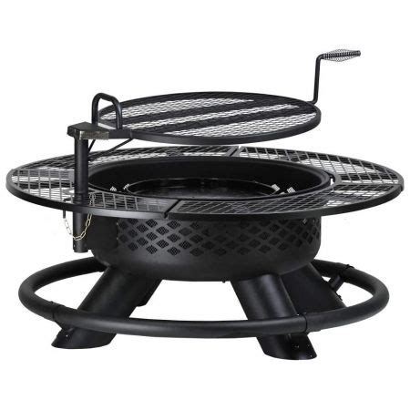 Giantex 2 In 1 Fire Pit With Cooking Grate 32 Inch Charcoal Wood