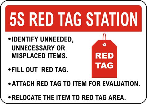 5s Red Tag Procedure Sign - Save 10% Online
