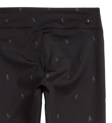 Polo Ralph Lauren Leggings Black W Logos Prompt Shipping