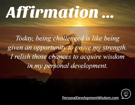 Affirmations Challenges Personal Development Wisdom