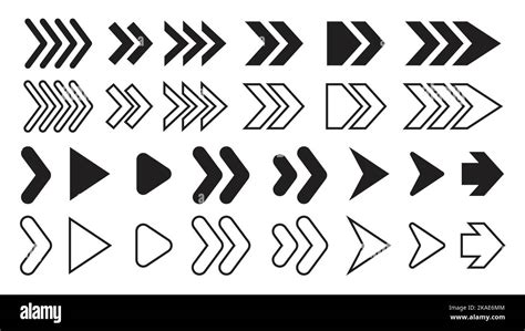 Arrows Big Black Set Icons Arrow Icon Arrow Vector Collection Arrow