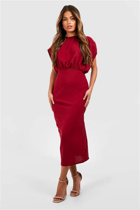 Short Sleeve Batwing Midi Dress Boohoo Usa