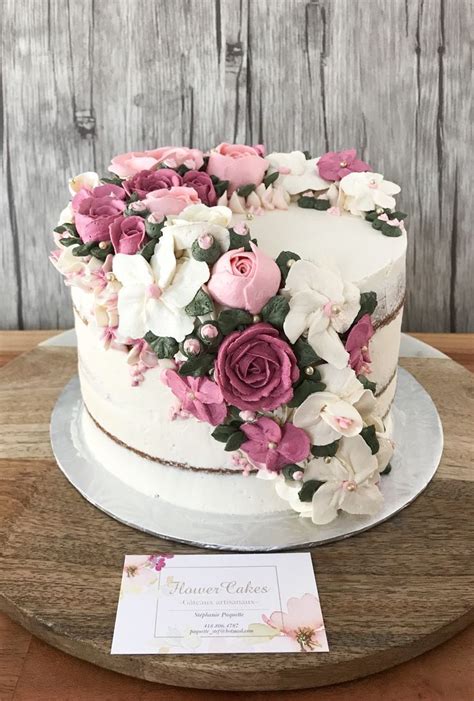 Buttercream Cake Floral Cake Birthday Birthday Cake With Flowers Buttercream Flower Cake