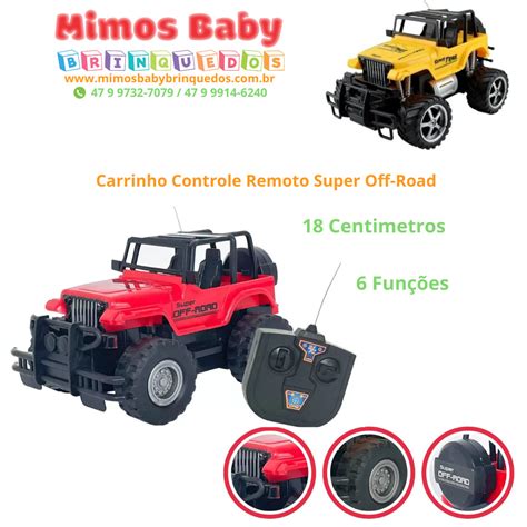 Carrinho Controle Remoto Super Off Road Centimetros Fun Es