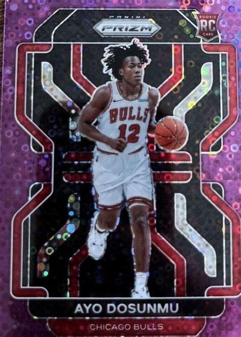 Ayo Dosunmu 2021 Prizm 271 Fast Break Purple 75 BGS 9 Price Guide