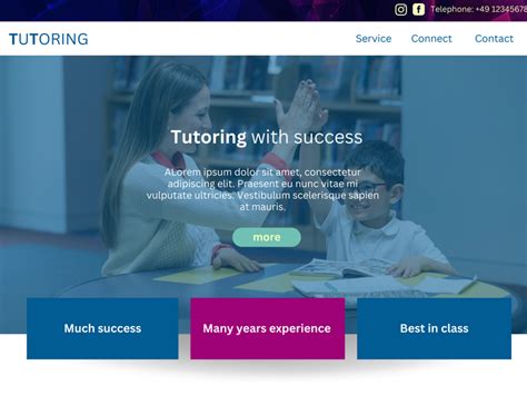 Tutoring Website Template by Per Burmester on Dribbble