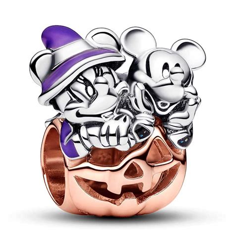 Pandora Disney Mickey Mouse Minnie Mouse Halloween Pumpkin Charm