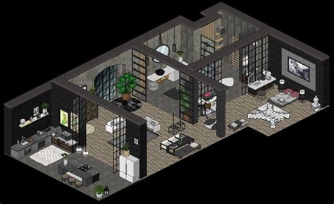 Modern Apartment Habblet Habbo Arte Em Pixels