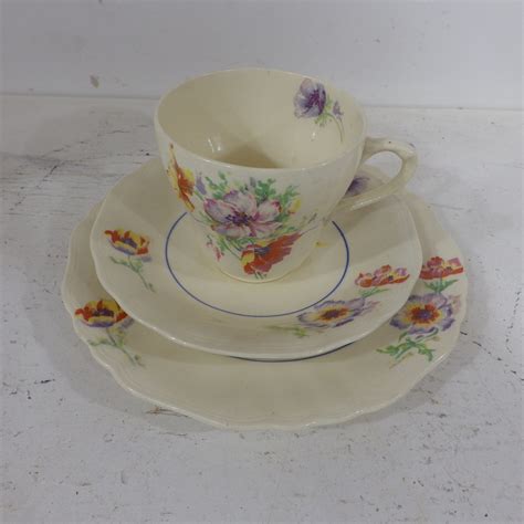 Vintage J G Meakin Sunshine Triocup Saucer Plate Multi Etsy Australia