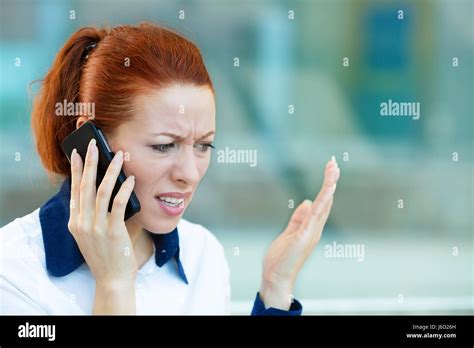 Closeup Portrait Upset Sad Skeptical Unhappy Serious Woman Talking