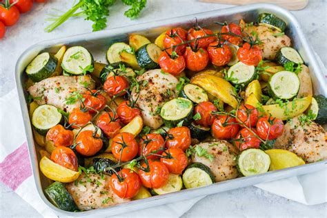 One Pan Pesto Chicken Veggies Makes The Perfect Clean Eating Meal Artofit