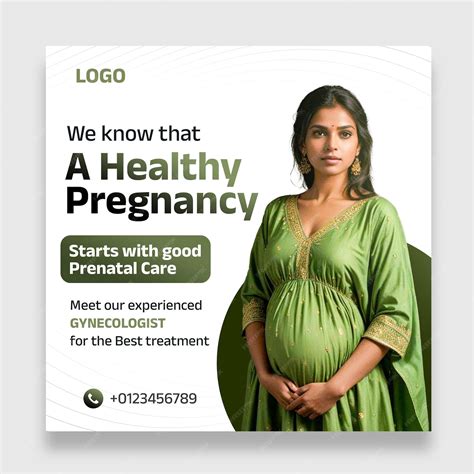 Creative womens Pregnancy Social media post that says we know a healthy