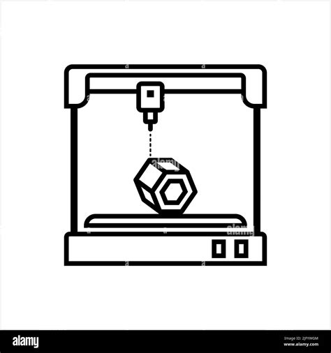 3d Printer Icon 3 Printing Icon Vector Art Illustration Stock Vector