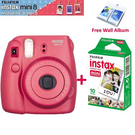 Genuine Fujifilm Instax Mini 8 Camera Raspberry Color 10 Photos