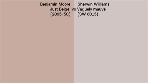 Benjamin Moore Just Beige Vs Sherwin Williams Vaguely Mauve