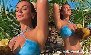 Kady McDermott Shows Off Her Toned Physique In A Blue Bikini For