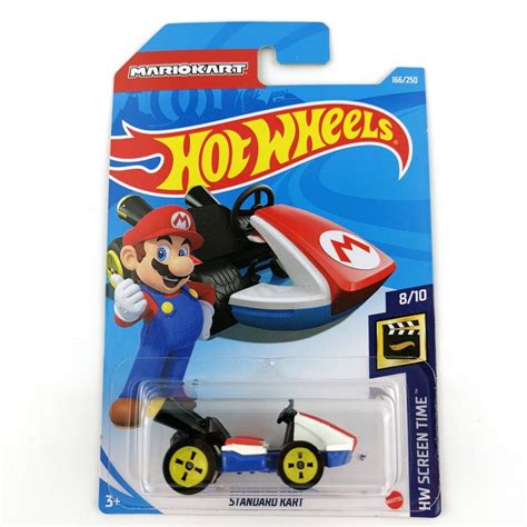 Mario Standard Kart Hot Wheels Mariokart Die Cast