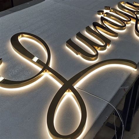 Custom Business Signs Led Channel Led Letter 3d Stainless Steel Letter Sign Company Logo Design ...