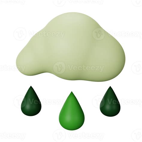 3d icon rainy isolated on transparent background 24109086 PNG