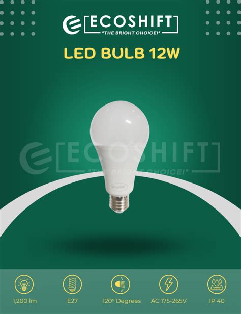 Led Bulb 12w E27 Bulb Holder Efficient Lighting Solution Ecoshift Shopify