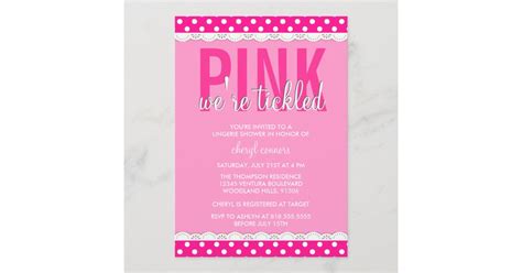 Hot Pink Lingerie Shower Invitation