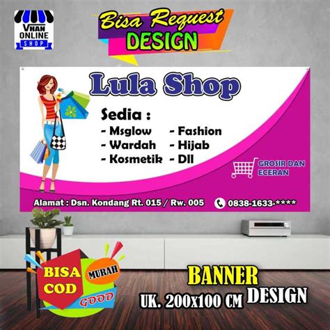 Spanduk Banner Jualan Fashion Olshop Jualan Baju Keren Lazada Indonesia