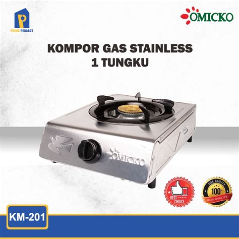 Jual Kompor Gas Stainless 1 Tungku Kompor LPG Otomatis Omicko Shopee