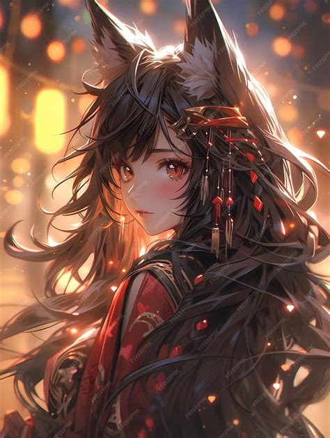 Premium Photo | Anime style fox girl with beautiful ears