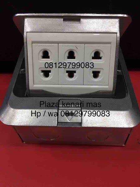 Jual Stop Kontak Lantai Panasonic Floor Soket Triple Stop Kontak Di